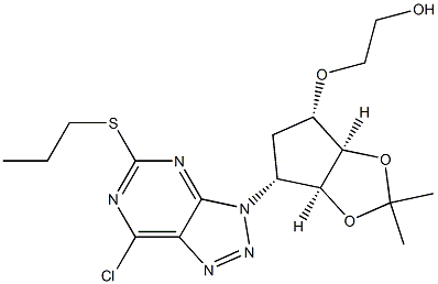 2-[[(3aR,4S,6R,6aS)-6-[7-Chloro-5-(propylthio)-3H-1,2,3-triazolo[4,5-d]pyrimidin-3-yl]tetrahydro-2,2-dimethyl-4H-cyclopenta-1,3-dioxol-4-yl]oxy]-ethanol CAS#: 376608-75-2