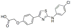 2-[4-[2-[(4-chlorophenyl)amino]-1,3-thiazol-4-yl]phenoxy]acetic acid CAS#: 168127-38-6