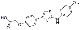 2-[4-[2-[(4-methoxyphenyl)amino]-1,3-thiazol-4-yl]phenoxy]acetic acid CAS#: 168127-36-4