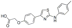 2-[4-[2-[(4-methylphenyl)amino]-1,3-thiazol-4-yl]phenoxy]acetic acid CAS#: 168127-37-5