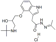 2-[4-[2-hydroxy-3-(tert-butylamino)propoxy]-1H-indol-3-yl]-N-(propan-2 -ylideneamino)acetamide hydrochloride CAS#: 145296-57-7