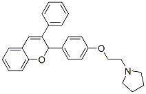 2-(4-(2-pyrrolidinoethoxy)phenyl)-3-phenyl-2H-1-benzopyran CAS#: 130378-74-4