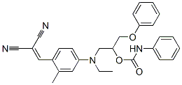 2-[4-(2,2-dicyanovinyl)-N-ethyl-3-methylanilino]-1-(phenoxymethyl)ethyl carbanilate CAS#: 32089-70-6