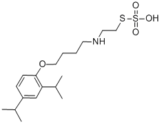 2-((4-(2,4-Diisopropylphenoxy)butyl)amino)ethanethiol, hydrogen sulfat e (ester) CAS#: 38920-50-2