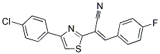 2-[4-(4-CHLOROPHENYL)-1,3-THIAZOL-2-YL]-3-(4-FLUOROPHENYL)ACRYLONITRILE CAS#: 332175-35-6