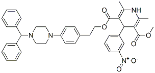 2-[4-(4-benzhydrylpiperazin-1-yl)phenyl]ethyl methyl 2,6-dimethyl-4-(3-nitrophenyl)-1,4-dihydropyridine-3,5-dicarboxylate CAS#: 134054-36-7