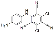 2-[(4-Aminophenyl)amino]-4,6-dichloro-1,3,5-benzenetricarbonitrile CAS#: 35727-97-0