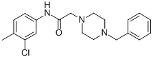 2-(4-BENZYLPIPERAZINO)-N-(3-CHLORO-4-METHYLPHENYL)ACETAMIDE CAS#: 332908-98-2