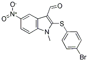 2-[(4-BROMOPHENYL)SULFANYL]-1-METHYL-5-NITRO-1H-INDOLE-3-CARBALDEHYDE CAS#: 338416-11-8