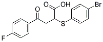 2-[(4-BROMOPHENYL)SULFANYL]-4-(4-FLUOROPHENYL)-4-OXOBUTANOIC ACID CAS#: 301194-41-2