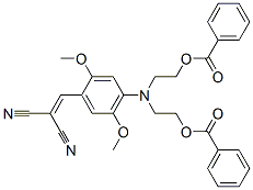 2-[[4-[Bis[2-(benzoyloxy)ethyl]amino]-2,5-dimethoxyphenyl]methylene]propanedinitrile CAS#: 34367-96-9