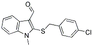 2-[(4-CHLOROBENZYL)SULFANYL]-1-METHYL-1H-INDOLE-3-CARBALDEHYDE CAS#: 338416-58-3