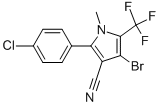 2-(4-CHLOROPHENYL)-4-BROMO-1-METHYL-5-(TRIFLUOROMETHYL)-1H-PYRROLE-3-CARBONITRILE CAS#: 122453-72-9