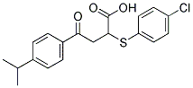 2-[(4-CHLOROPHENYL)SULFANYL]-4-(4-ISOPROPYLPHENYL)-4-OXOBUTANOIC ACID CAS#: 301193-52-2