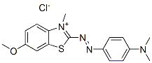 2-((4-(Dimethylamino)phenyl)azo)-6-methoxy-3-methylbenzothiazoliumchlo ride CAS#: 38901-83-6