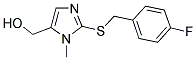 (2-[(4-FLUOROBENZYL)SULFANYL]-1-METHYL-1H-IMIDAZOL-5-YL)METHANOL CAS#: 338422-40-5