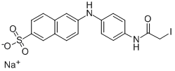 2-(4'-(IODOACETAMIDO)ANILINO)NAPHTHALENE-6-SULFONIC ACID SODIUM SALT CAS#: 143756-46-1