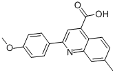 2-(4-METHOXYPHENYL)-7-METHYLQUINOLINE-4-CARBOXYLIC ACID CAS#: 116734-21-5