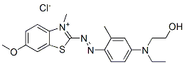 2-[4-[N-Ethyl-N-(2-hydroxyethyl)amino]-2-methylphenylazo]-6-methoxy-3-methylbenzothiazolium chloride CAS#: 136213-74-6