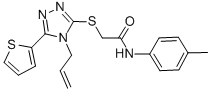 2-{[4-allyl-5-(2-thienyl)-4H-1,2,4-triazol-3-yl]sulfanyl}-N-(4-methylphenyl)acetamide CAS#: 377065-38-8
