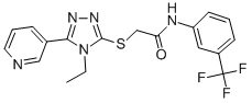 2-{[4-ethyl-5-(3-pyridinyl)-4H-1,2,4-triazol-3-yl]sulfanyl}-N-[3-(trifluoromethyl)phenyl]acetamide CAS#: 333331-34-3