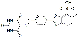2-[4-[(hexahydro-2,4,6-trioxopyrimidin-5-yl)azo]phenyl]-6-methylbenzothiazole-7-sulphonic acid CAS#: 37936-41-7