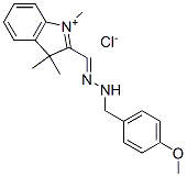 2-[[(4-methoxyphenyl)methylhydrazono]methyl]-1,3,3-trimethyl-3H-indolium chloride CAS#: 38936-35-5