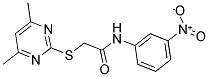 2-[(4,6-DIMETHYL-2-PYRIMIDINYL)SULFANYL]-N-(3-NITROPHENYL)ACETAMIDE CAS#: 298218-02-7