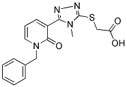 2-([5-(1-BENZYL-2-OXO-1,2-DIHYDRO-3-PYRIDINYL)-4-METHYL-4H-1,2,4-TRIAZOL-3-YL]SULFANYL)ACETIC ACID CAS#: 282523-25-5