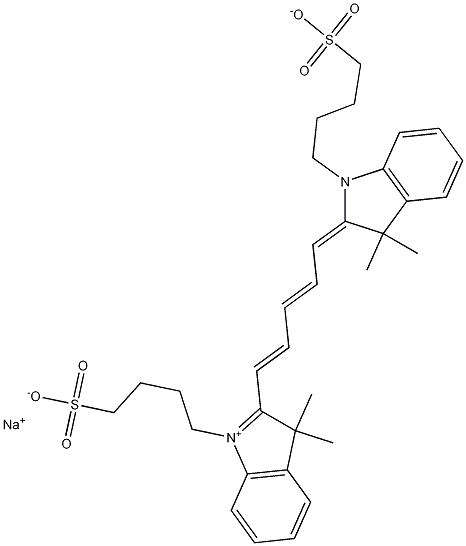 2-[5-[3,3-Dimethyl-1-(4-sulfobutyl)-1,3-dihydroindol-2-ylidene]penta-1,3-dienyl]-3,3-dimethyl-1-(4-sulfobutyl)-3H-indolium inner salt sodium salt CAS#: 120768-44-7