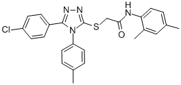 2-{[5-(4-chlorophenyl)-4-(4-methylphenyl)-4H-1,2,4-triazol-3-yl]sulfanyl}-N-(2,4-dimethylphenyl)acetamide CAS#: 332947-78-1