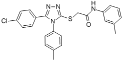 2-{[5-(4-chlorophenyl)-4-(4-methylphenyl)-4H-1,2,4-triazol-3-yl]sulfanyl}-N-(3-methylphenyl)acetamide CAS#: 332947-80-5