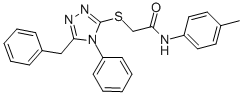 2-[(5-BENZYL-4-PHENYL-4H-1,2,4-TRIAZOL-3-YL)SULFANYL]-N-(4-METHYLPHENYL)ACETAMIDE CAS#: 332907-28-5
