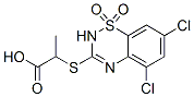 2-[(5,7-Dichloro-2H-1,2,4-benzothiadiazine 1,1-dioxide)-3-ylthio]propanoic acid CAS#: 134917-53-6