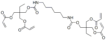 2-[[[[[6-[[[2,2-bis[[(1-oxoallyl)oxy]methyl]butoxy]carbonyl]amino]hexyl]amino]carbonyl]oxy]methyl]-2-ethyl-1,3-propanediyl diacrylate CAS#: 42404-52-4