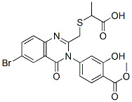 2-[[6-bromo-3-(3-hydroxy-4-methoxycarbonyl-phenyl)-4-oxo-quinazolin-2- yl]methylsulfanyl]propanoic acid CAS#: 155104-16-8
