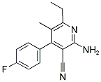 2-AMINO-6-ETHYL-4-(4-FLUOROPHENYL)-5-METHYLNICOTINONITRILE CAS#: 338794-71-1