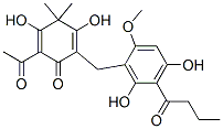 2-Acetyl-3,5-dihydroxy-4,4-dimethyl-6-[2-methoxy-4,6-dihydroxy-5-(1-oxobutyl)benzyl]-2,5-cyclohexadiene-1-one CAS#: 3572-07-4