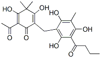 2-Acetyl-3,5-dihydroxy-4,4-dimethyl-6-[[2,4,6-trihydroxy-3-methyl-5-(1-oxobutyl)phenyl]methyl]-2,5-cyclohexadien-1-one CAS#: 3761-64-6