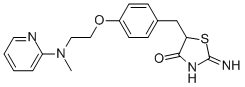2-Amino-5-[[4-[2-(methyl-2-pyridinylamino)ethoxy]phenyl]methyl]-4(5H)-thiazolone CAS#: 329249-53-8