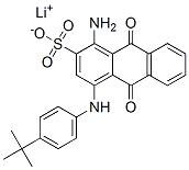 2-Anthracenesulfonic acid, 1-amino-4-[[4-(1,1-dimethylethyl) phenyl]amino]-9,10-dihydro-9,10-dioxo-, monolithium salt CAS#: 125328-86-1