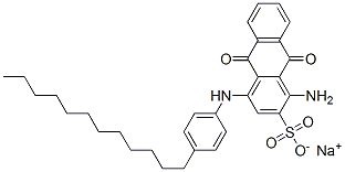 2-Anthracenesulfonic acid, 1-amino-4-[(4-dodecylphenyl)amino]-9,10-dihydro-9,10-dioxo-, monosodium salt CAS#: 40848-10-0