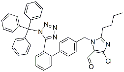 2-Butyl-4-chloro-1-[[2'-[1-(triphenylmethyl)-1H-tetrazol-5-yl][1,1'-biphenyl]-4-yl]methyl]-1H-imidazole-5-carboxaldehyde CAS#: 120568-18-5