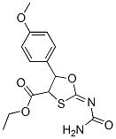 2-(Carbamoylimino)-5-(4-methoxyphenyl)-1,3-oxathiolane-4-carboxylic acid ethyl ester CAS#: 33242-92-1