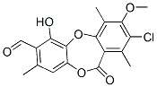 2-Chloro-6-hydroxy-3-methoxy-1,4,8-trimethyl-11-oxo-11H-dibenzo[b,e][1,4]dioxepin-7-carbaldehyde CAS#: 489-30-5