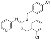 (2-Chlorophenyl)methyl (4-chlorophenyl)methyl 3-pyridinylcarbonimidodithioate CAS#: 34763-34-3