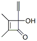 2-Cyclobuten-1-one, 4-ethynyl-4-hydroxy-2,3-dimethyl- (9CI) CAS#: 130352-45-3