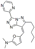 2-Furanamine,  N,N-dimethyl-5-[(6-pentyl-3-pyrazinyl-7H-pyrazolo[5,1-c]-1,2,4-triazol-7-ylidene)methyl]-  (9CI) CAS#: 299179-71-8