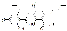2-Hydroxy-3-(2-hydroxy-4-methoxy-6-propylbenzoyloxy)-4-methoxy-6-pentylbenzoic acid CAS#: 486-36-2