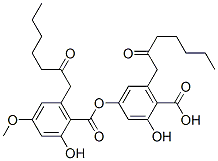 2-Hydroxy-4-[[2-hydroxy-4-methoxy-6-(2-oxoheptyl)benzoyl]oxy]-6-(2-oxoheptyl)benzoic acid CAS#: 491-46-3